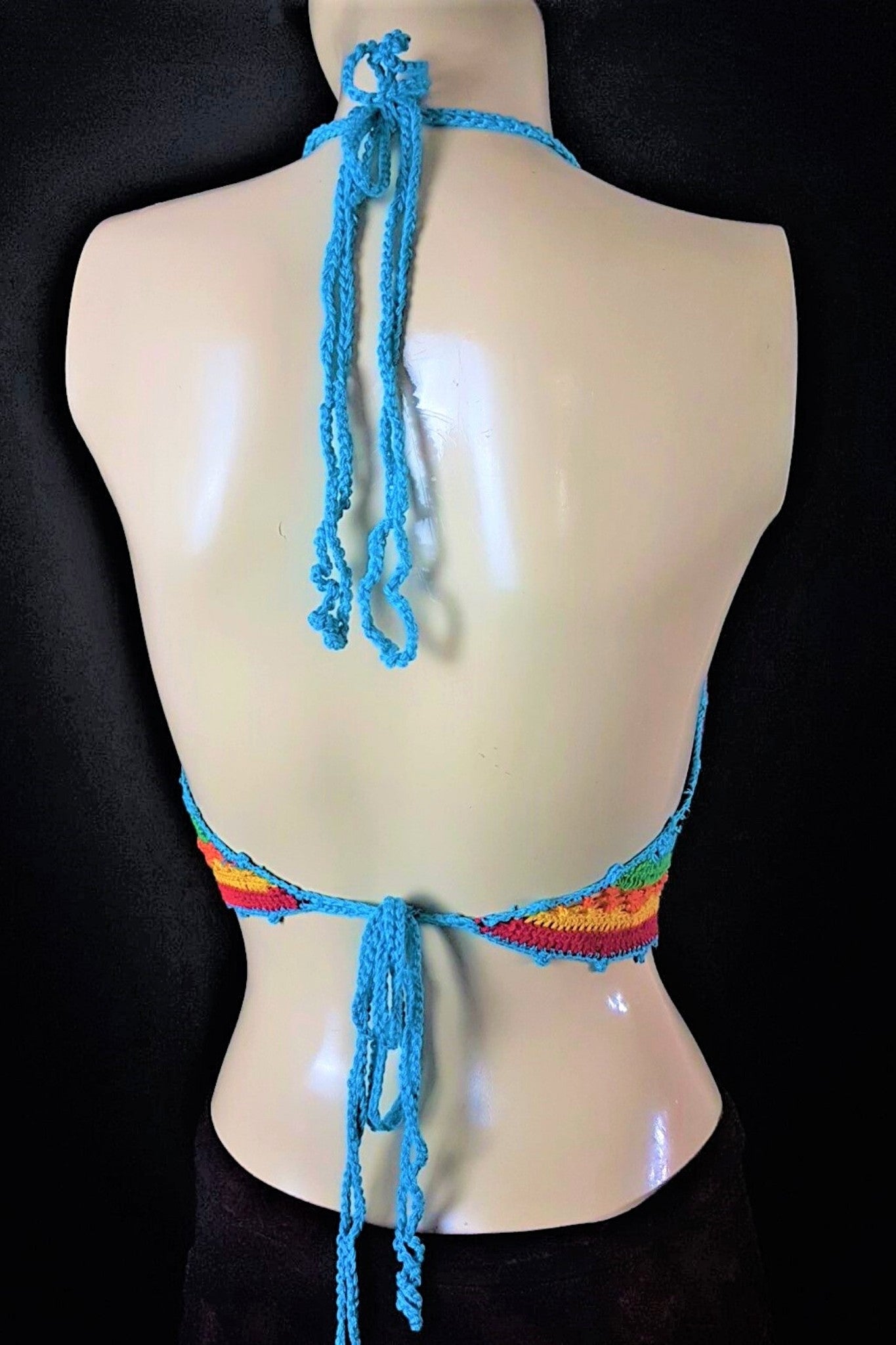 Sexy Festival Summer Rainbow Crochet Top Shrine Clothing
