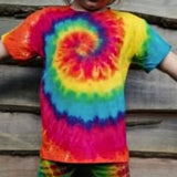 Kid's Bright Rainbow Tie Dye Spiral T-Shirt