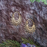 Small Brass Tribal Earrings