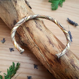Handmade Men's Double Twisted Copper and Brass Torque Bangle