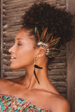 Statement Brown Feather Ear Cuff