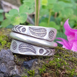 Hand Made Thai Silver Leaf and Zigzag Ring