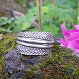 Hand Made Thai Tribal Silver Zigzag Design Ring
