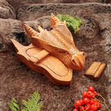 Hand Carved Wooden Trinket Jewellery Puzzle Box, Fantasy Mythical Dragon Head