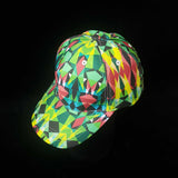 Green Red Geometric Festival Baseball Cap