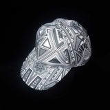 Black and White Geometric Festival Baseball Cap