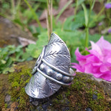 Hand Made Thai Silver Spiral Statement Ring 