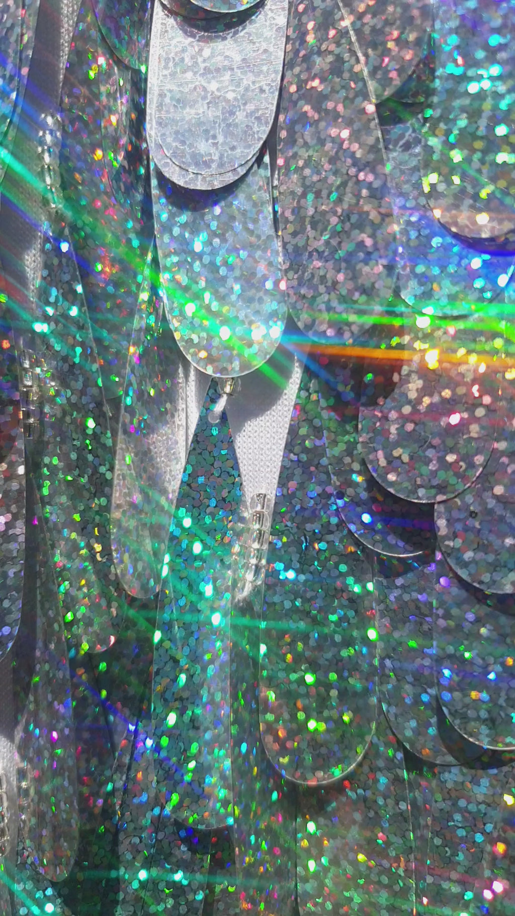 Silver Holographic Sequin Festival Bolero Jacket