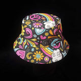 Rainbow Heart CND Festival Bucket Hat | SHRINE HATS - SHRINE