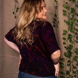 Aubergine Tie Dye Baggy Top Multicoloured | SHRINE CLOTHING