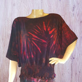 Aubergine Tie Dye Baggy Top Multicoloured | SHRINE CLOTHING - SHRINE