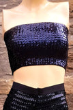 Black Disco Sequin Boob Tube | SHRINE CLOTHING - SHRINE