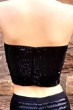 Black Disco Sequin Boob Tube | SHRINE CLOTHING - SHRINE
