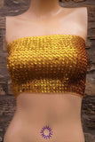 Gold Disco Sequin Boob Tube | SHRINE CLOTHING - SHRINE