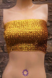 Sequin Boob Tube Disco Gold | SHRINE CLOTHING