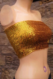 Gold Disco Sequin Boob Tube | SHRINE CLOTHING - SHRINE