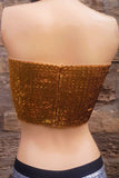 Gold Disco Sequin Boob Tube | SHRINE CLOTHING - SHRINE