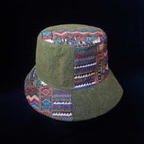 Green Hill Tribe Festival Patchwork Bucket Hat | SHRINE HATS