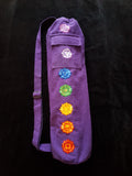 Cotton Purple Rainbow Embroidery Chakra Yoga Mat Bag | Shrine