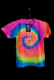 Bright Rainbow Spiral Tie Dye Kid's t-Shirt Shrine