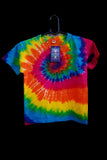 Kid's Cotton Rainbow Tie Dye Spiral T-Shirt Shrine