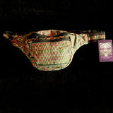 Green Red Diamond Printed Cotton Pocket Bumbag Belt | Shrine