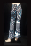 Women's Boho Multicoloured Peacock Print Flared Trousers | SHRINE CLOTHING - SHRINE