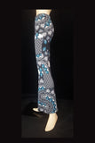 Women's Boho Multicoloured Peacock Print Flared Trousers | SHRINE CLOTHING - SHRINE