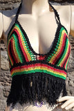 Sexy Festival Summer Rasta Crochet Top One Size -  SHRINE Clothing