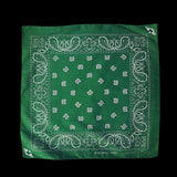 Forest Green White Paisley Bandana