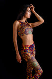 Women's Kaleidoscope Print Stretch Yoga Festival Rave Beach Crop Top | Shrine Clothing - SHRINE