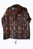 Black Rasta Multi Coloured Thai Hill Tribe Fabric Hooded Jacket 