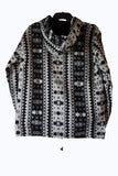 Black and White Thai Hill Tribe Fabric Hooded Jacket | Shrine 