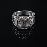 Thor's Hammer Viking Runes 925 Men's Silver Ring | SHRINE JEWELLERY - SHRINE