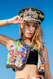 Women's Boho Mosaic Cotton Patchwork Waistcoat | Shrine Clothing - SHRINE