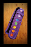 Cotton Purple Rainbow Embroidery Chakra Yoga Mat Bag | Shrine
