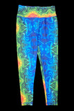 Rainbow Prism Lycra Yoga Festival Rave Leggings Size M | Shrine Clothing